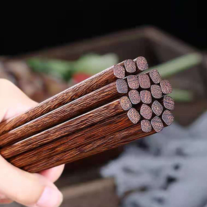 China Manufacture Safe Black Olive Wood Square Chopsticks Black Chinese Wedding Chopsticks