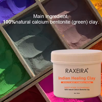 Masque d'argile indienne végétalienne à marque privée 100% naturelle à base de bentonite de calcium pour le nettoyage des pores, vente en gros