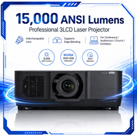 Projecteur laser longue portée 15000 ANSI Lumens WUXGA 3LCD pour auditorium, théâtre et installation en grande salle
