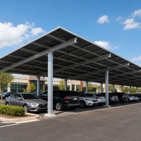 Système de montage de carport solaire résistant au vent, étanche, haute stabilité, structure de stationnement garantie 25 ans