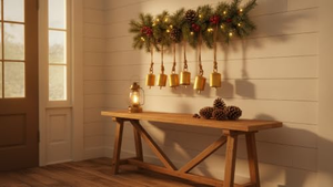 Cloche de Noël rustique vintage, cloche de vache décorative, grande cloche de Noël en métal avec corde de suspension en jute - Product Image 5