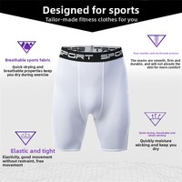 Shorts de sport de compression pour hommes avec inscription « BEAST », respirants et extensibles, idéaux pour l'entraînement en plein air, le cyclisme et la course à pied
