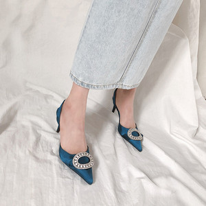 Tacones de lujo con diamantes de imitación, tipo slingback, para mujer, tallas 31-43, envío directo. - Product Image 6