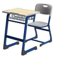 Ensembles de mobilier scolaire de haute qualité, bureau et chaise pour étudiants, tables et chaises d'étude individuelles pour salle de classe avec structure métallique