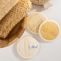 Soins de la peau Eco Round Facial Cleansing Pad Soft Face Scrubber Puff Absorbant Natural Loofah Gourd Exfoliant Facial Sponge