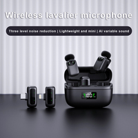 Microphone Lavalier Sans Fil T1 Mini Ultra-Léger 5g avec Réduction de Bruit IA à 3 Niveaux