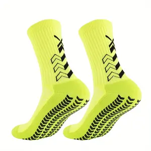 Chaussettes de sport personnalisées chaussettes d'élite à colle antidérapante respirante de haute qualité pour mi-mollet chaussettes de football