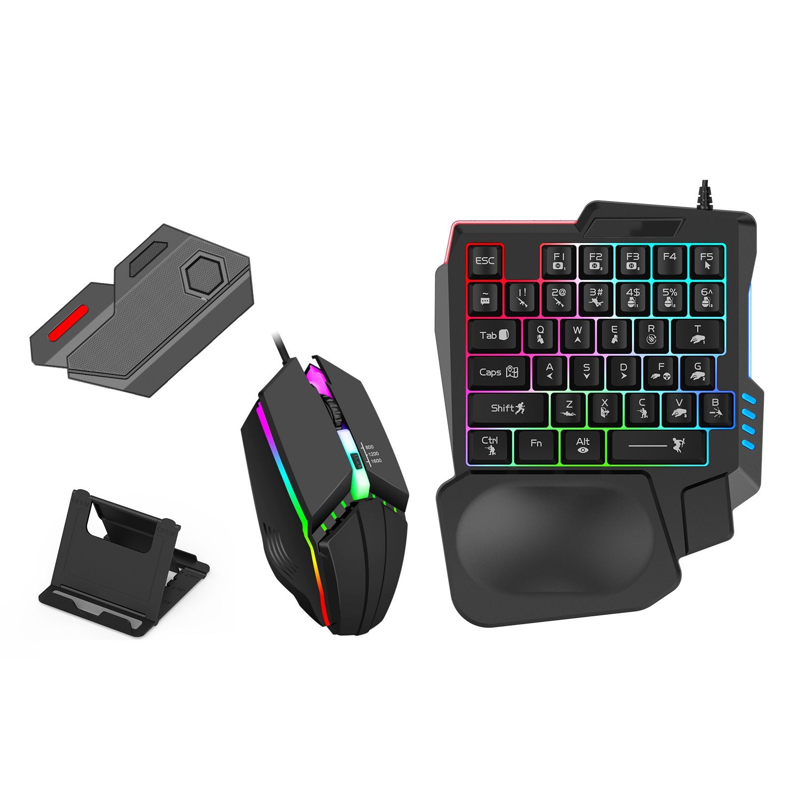 ensemble de cinq pièces noir-X3-K98-SE