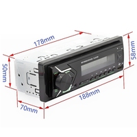 1 reproductor MP3 para coche Din SD, radio estéreo para coche, FM, receptor de entrada auxiliar, USB con audio BT