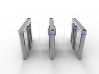 Porte de vitesse de barrière d'oscillation de tourniquet de sécurité d'aéroport avec le scanner multiple d'empreinte digitale de reconnaissance faciale