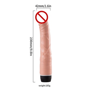 Ungu hitam Pink kristal 23cm lembut TPE ABS <span class=keywords><strong>Vibrator</strong></span> Dildo realistis Wanita mainan seks untuk wanita dengan harga murah - Product Image 2