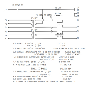 ขั้วต่อ Rj45ซ็อกเก็ตแม่เหล็ก100ฐาน-T มีแถบป้องกันรูปแมว8พอร์ตตัวเชื่อมอีเทอร์เน็ตแบบไม่นำสัญญาณ SMT 8พอร์ต - Product Image 3