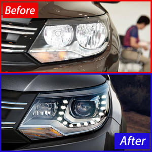Pour VW <span class=keywords><strong>Tiguan</strong></span> 2013-2016 LED Auto Phare Assemblage Mise À Niveau Tearful Style LED Voiture Avant Lampes Projecteur Lentille Accessoires - Product Image 3