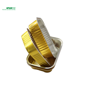 ภาชนะอลูมิเนียมฟอยล์แบบใช้แล้วทิ้ง <span class=keywords><strong>Weibo</strong></span> Golden Professional Food Grade ขนาด 310 มล. เป็นมิตรกับสิ่งแวดล้อม รีไซเคิลได้ หนา 0.12 มม. รับสั่งทำตามความต้องการ - Product Image 5