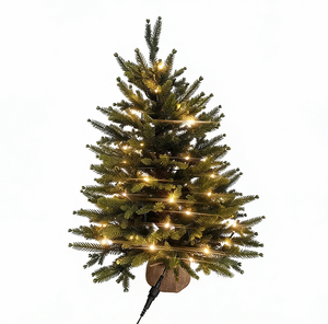 <span class=keywords><strong>Petit</strong></span> sapin de Noël de table de luxe pré-éclairé <span class=keywords><strong>en</strong></span> PE avec 50 lumières LED, de haute qualité, écologique et pliable pour la décoration de la maison pendant les fêtes - Product Image 3