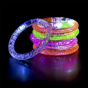 LED Colorful Cheap Bubble Flashing Luminous Custom LED Bracelet For Concert Festival Party Led Bracelets