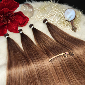 Extensions de cheveux humains vierges vietnamiens de luxe, tissage Genius, double épaisseur, soyeux et lisses, vente en gros - Product Image 3