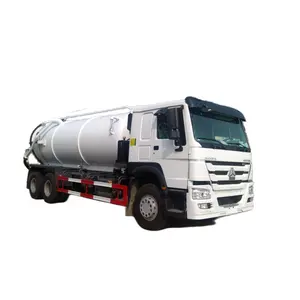 ブランドHOWOバキュームトラック12000l下水サクションタンカートラック真空下水クリーニングサックトラック販売用中国ディーゼルユーロ6マニュアル