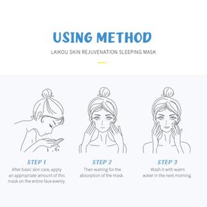 Vente en gros LAIKOU 3g Crème de soin du visage hydratante, réparatrice, éclaircissante et rajeunissante, masque de nuit, format voyage, marque privée - Product Image 4