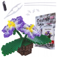 Set de Cuentas Fusibles 3D para Manualidades con Diseño de Plantas en Maceta, Kit de Cuentas para Planchar para Niños, Educación DIY y Habilidades Motoras Finas, Juguete de Flores 3D