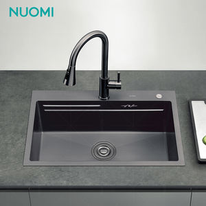 NUOMI CARLOW 304 in acciaio inox lavello fatto a mano moderno sottomontaggio rettangolare singolo lavabo lavelli per la cucina - Product Image 5
