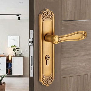 <span class=keywords><strong>Venta</strong></span> caliente de alta calidad Oem Helix Heritage Hardware interno latón casa oro manijas de puerta para puertas interiores de madera con cerradura de llave - Product Image 6