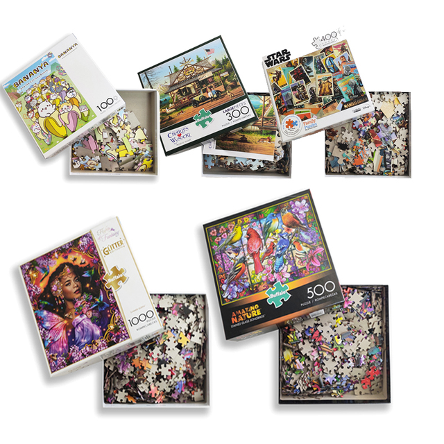 Unique Custom 100 200 300 500 1000 Jigsaw Puzzle Game Printing Manufacturer Adult Couples Board Game