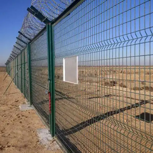 Clôture industrielle galvanisée anti-escalade haute sécurité à vue <span class=keywords><strong>transparente</strong></span>, durable et écologique pour prison, aéroport, ranch - Product Image 5