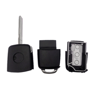 Télécommande étanche à 3 boutons pour clé de voiture 433MHz Clé de voiture pliante 1527/2260 Code de clonage Porte de garage LED Type 6V Tension