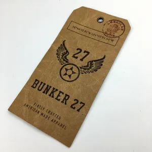 Custom Eco-friendly Recycle Hang Tag Label Kraft Paper String Printing Hang Tags Label For Clothes
