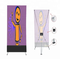 Support de Bannière X Personnalisé pour Extérieur, Léger, Montage Rapide, Réglable, Tailles 60 x 160 cm et 80 x 180 cm