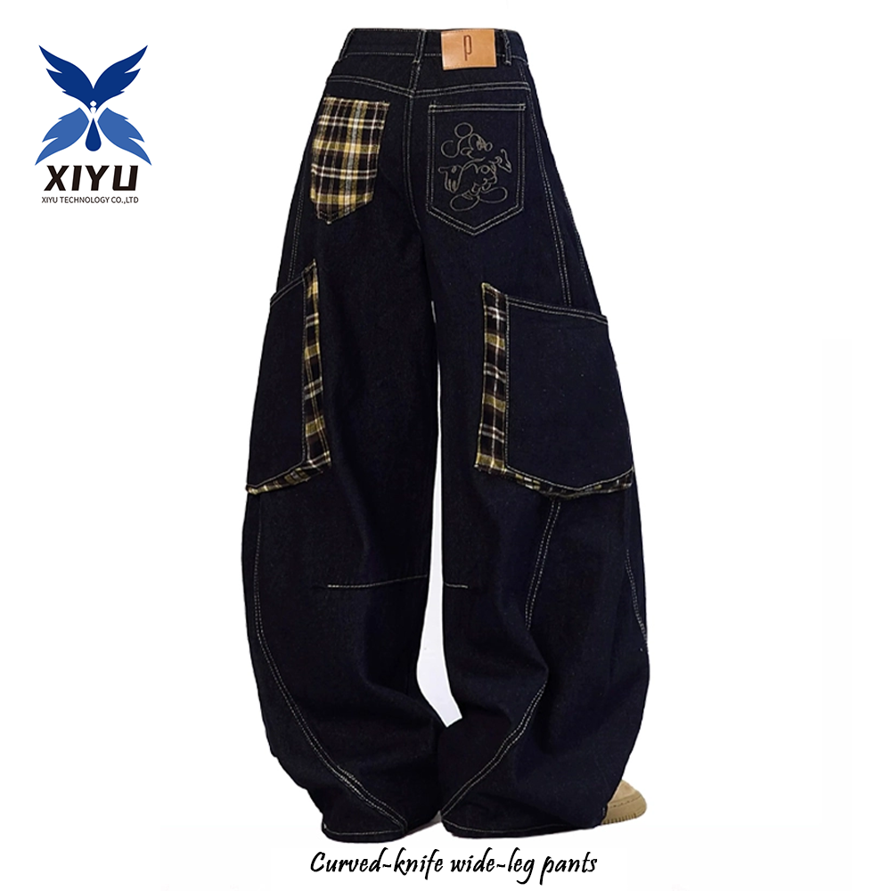 High Quality Checker Jeans Stylish Durable Denim