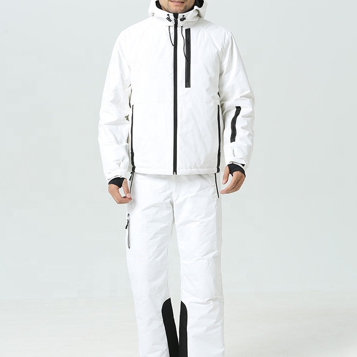 Оптовая продажа, Зимняя Мужская и Женская водонепроницаемая одежда для снега, женская белая лыжная одежда, костюм, куртка и брюки