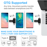 Clé USB OTG double interface USB2.0/3.0, haute vitesse, métal, étanche, antichoc, multi-capacités, portable, pour téléphone et ordinateur