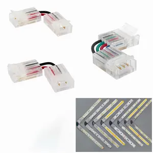 2/3/4/5/6 Pin LED konnektörü 8/10/12mm L şekli ayarlanabilir sağ açı köşe bağlayıcı için 3528 5050 COB SMD RGB LED şerit işıklar