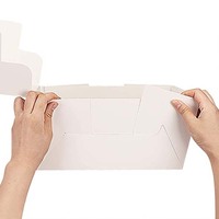 Fenêtre d'emballage alimentaire personnalisée en usine en haut carton blanc quantité minimale de commande bas 10 8 6 pouces boîte à gâteau