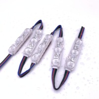 Alimentation dc 12v 5 ans de garantie 170 lentille d'injection ultrasonique 2835 SMD 3 led numérique RGB couleur IP68 étanche led module lumière