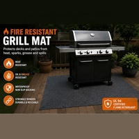 Feutre ignifuge non tissé testé UL 94, protection de sol pour barbecue, imperméable, résistant à l'huile, anti-fuite, avec support antidérapant