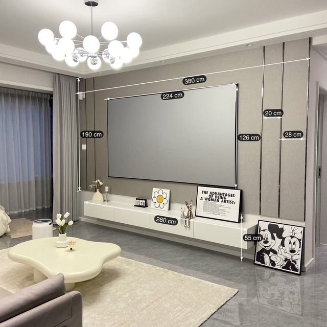 Minimalist Handleless TV Unit for Apartment Living Room Space Saving Floating Media Console with Integrated LED Lighting