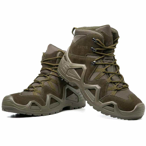 TSB07 Waterproof <b>Hiking</b> <b>Boots</b> Suede High Top Outdoor All Seasons Lace-Up Men Shoes - Product Image 5