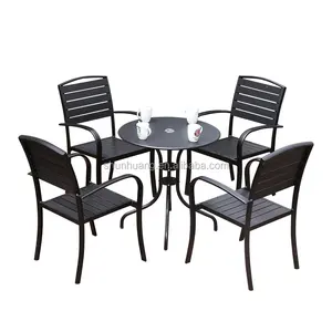 Hot selling outdoor garden aluminium plastic wood backyard dining furniture chair