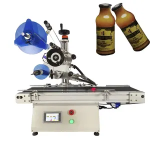 Semi Automatic Rolling Round Bottle Labeling Machine With Positioning System Roller Labeling Machine For Flat Square Bottle