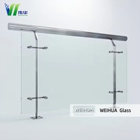 Garde-corps en verre à impact de sécurité 8mm 10mm 12mm Balustrade en verre sandwich PVB laminé trempé