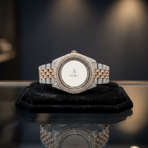 Montre mécanique unisexe de luxe en alliage, sertie de diamants et de moissanite, avec cadran en cristal saphir, taille personnalisable pour hommes et femmes, vente en gros - Product Image 2