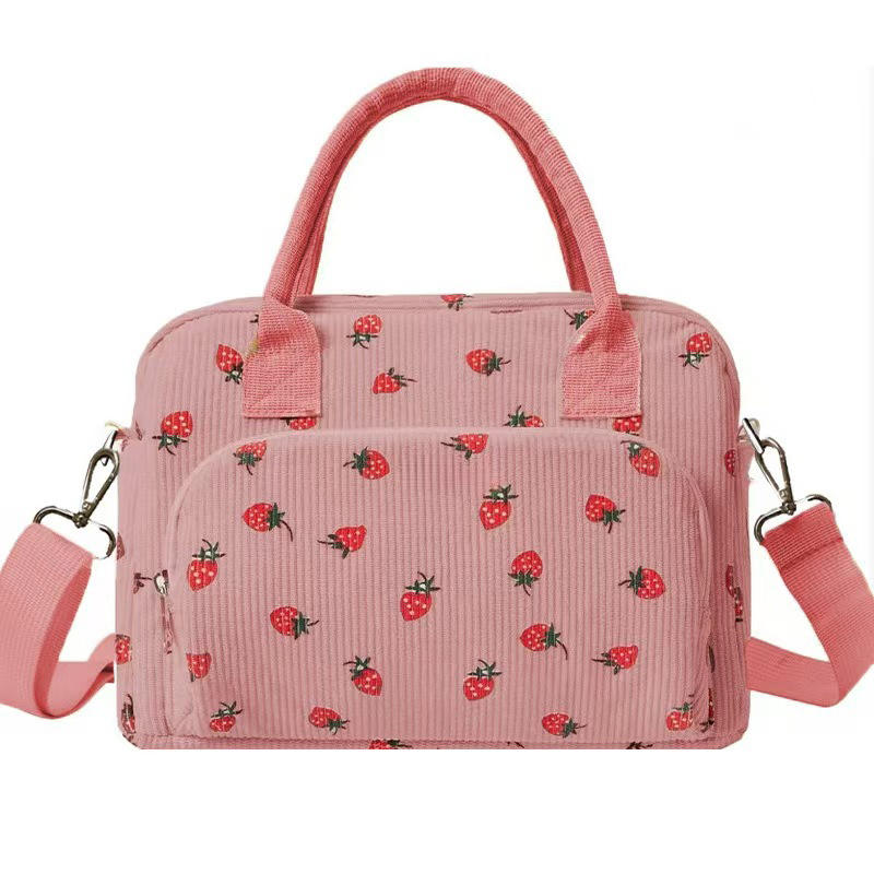 Pink strawberry print