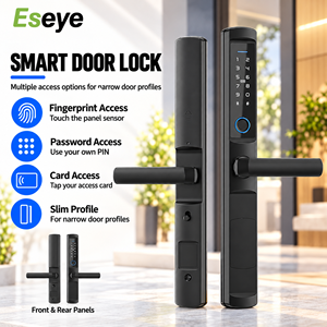 กุญแจล็อคอัจฉริยะขายส่ง Tuya Alexa TTLock WiFi Cloud สแกนลายนิ้วมือ RFID สำหรับประตูไม้ อลูมิเนียม เหล็ก (อลูมิเนียมอัลลอย) - Product Image 1