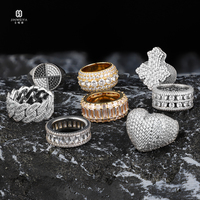 Bague en Moissanite pour hommes en argent 925, collection Hip Hop VVS Grade, prix de gros Offre Spéciale à choix multiples