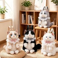 Adorable Peluche Chat Ragdoll en Polyester, Compagnon de Sommeil, Jouet en Peluche, Jouets pour Sac à Dos, Musique, Cadeau Saint-Valentin 31-50cm