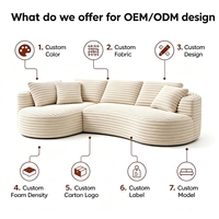 Keine Montage erforderlich: Modernes, geschwungenes L-förmiges, bequemes Schlafsofa, übergroßes Sofa in einer Box, minimalistisches Design