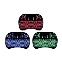 Mini Teclado Inalámbrico I8 con Retroiluminación de 3 Colores, Retroiluminación de 7 Colores, Ratón Aéreo I8, Pantalla Táctil USB, Cambio de Color para Android TV Box